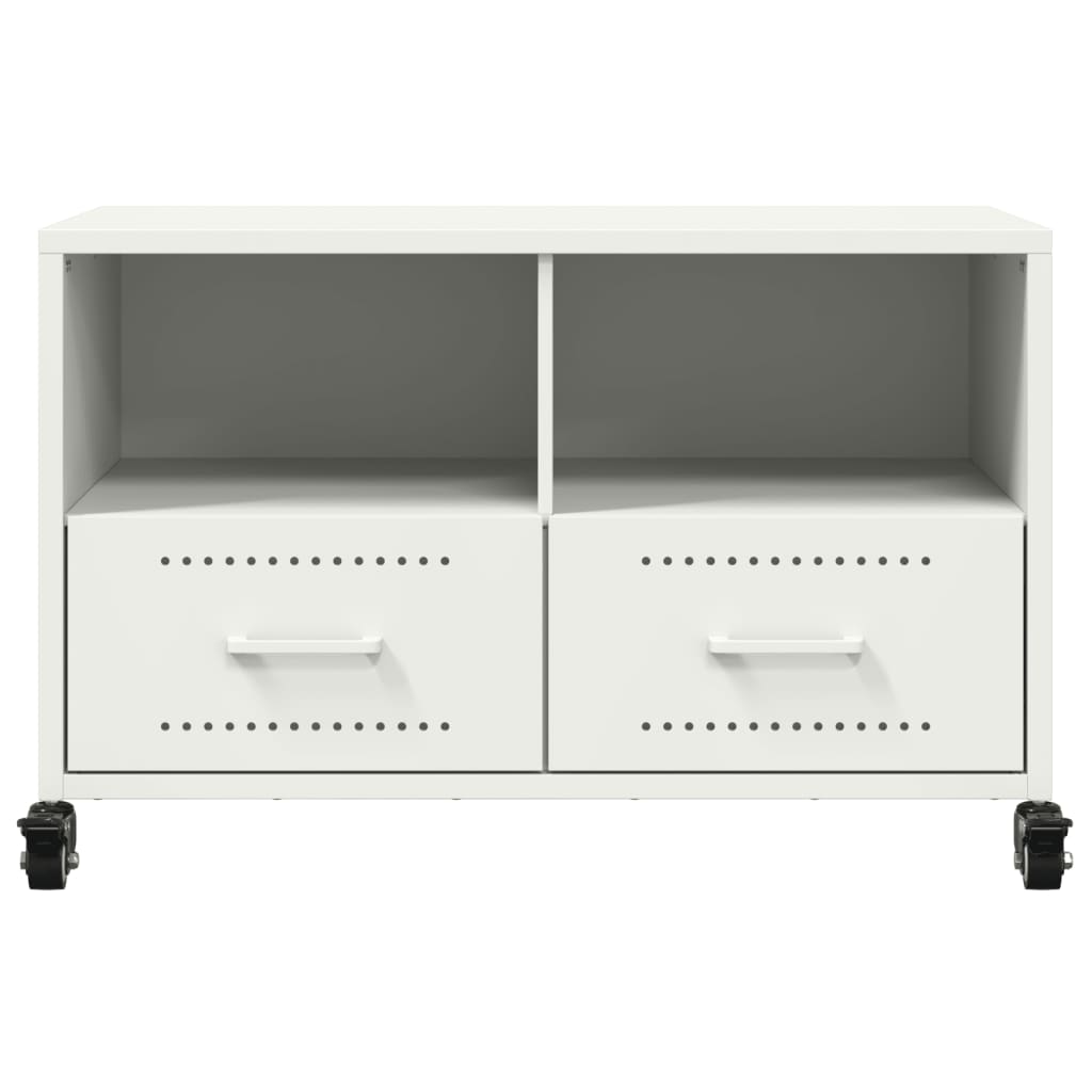 Mobile TV-Credenza TV-Console TV Bianco 68x39x43,5 cm in Acciaio 110607