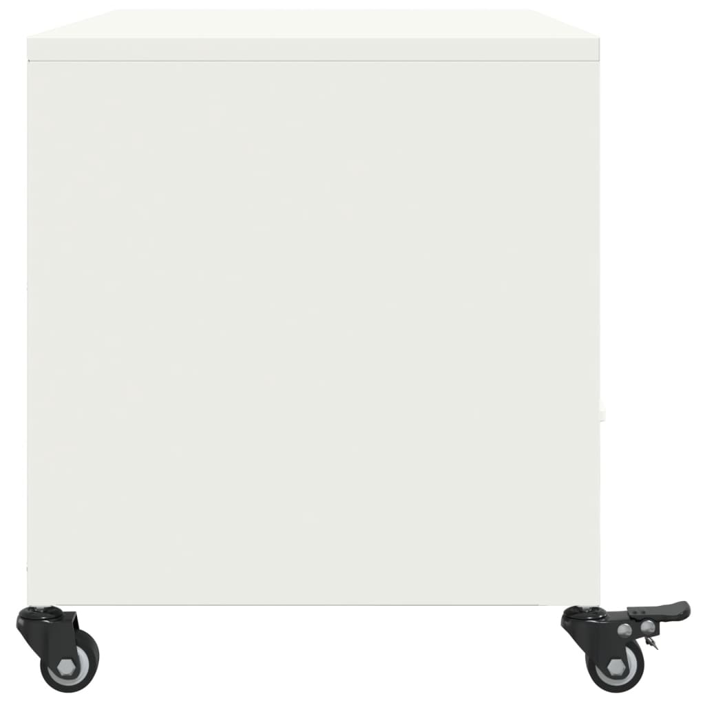 Mobile TV-Credenza TV-Console TV Bianco 68x39x43,5 cm in Acciaio 110607