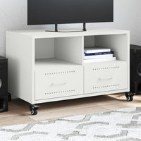 Mobile TV-Credenza TV-Console TV Bianco 68x39x43,5 cm in Acciaio 110607