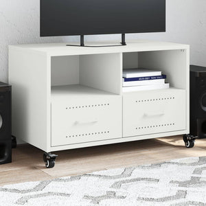 Mobile TV-Credenza TV-Console TV Bianco 68x39x43,5 cm in Acciaio 110607