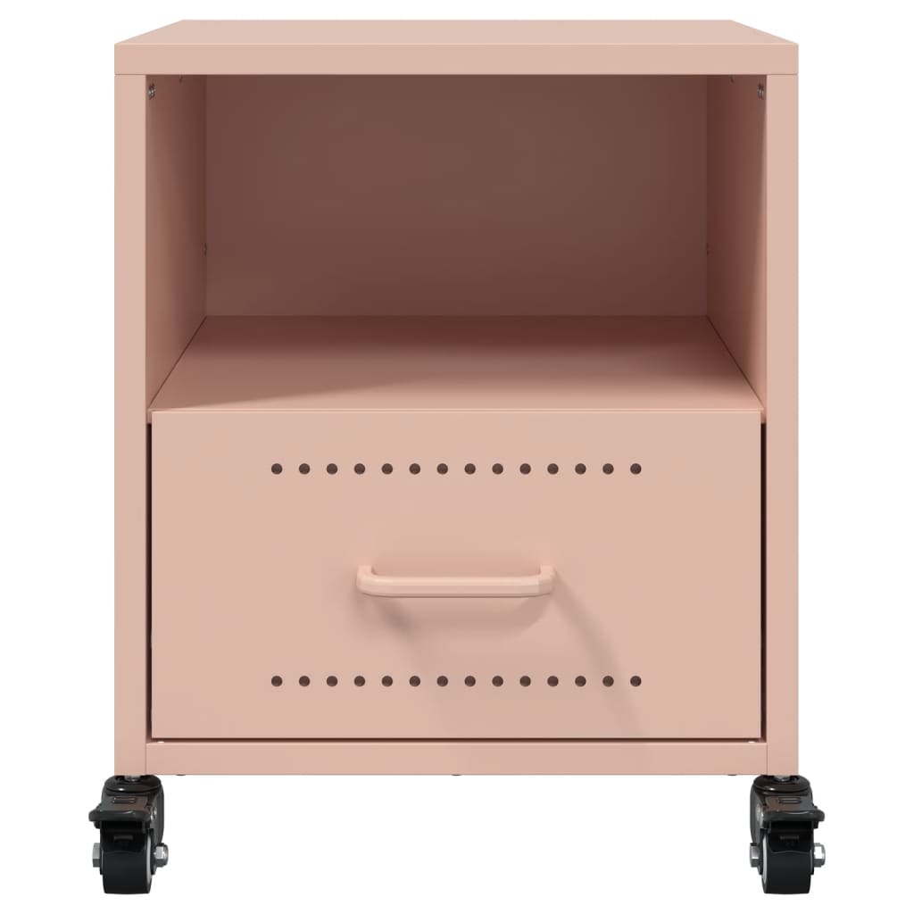 Comodini 2 pz Rosa 36x39x43,5 cm in Acciaio 846707