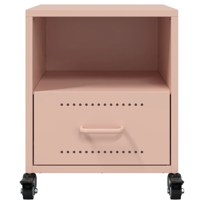 Comodini 2 pz Rosa 36x39x43,5 cm in Acciaio 846707