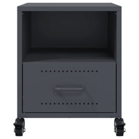 Comodino-Tavolino da notte Antracite 36x39x43,5 cm in Acciaio 505785