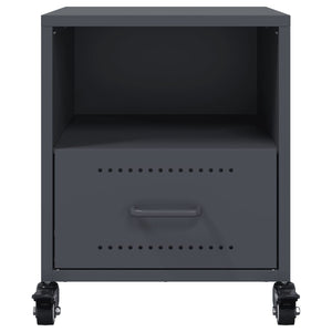 Comodino-Tavolino da notte Antracite 36x39x43,5 cm in Acciaio 505785