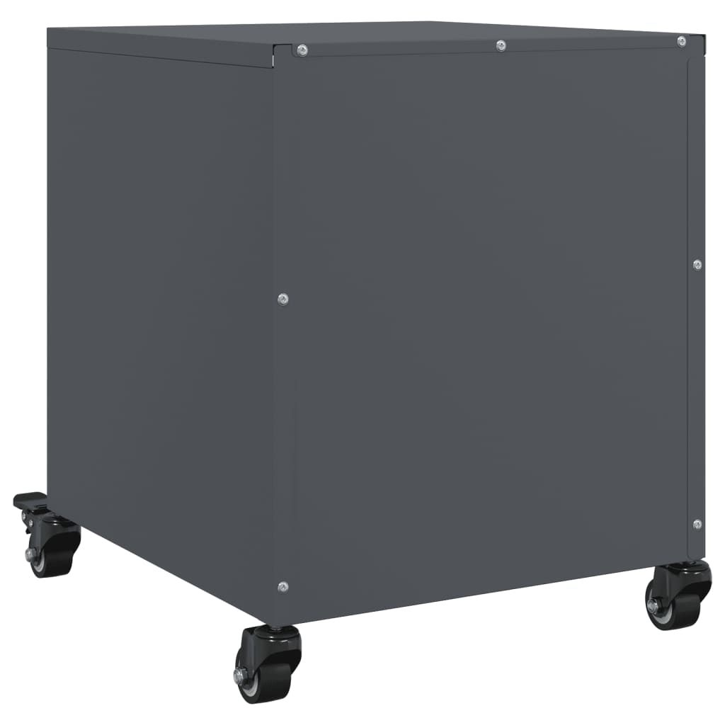 Comodino Antracite 36x39x43,5 cm in Acciaio 846708