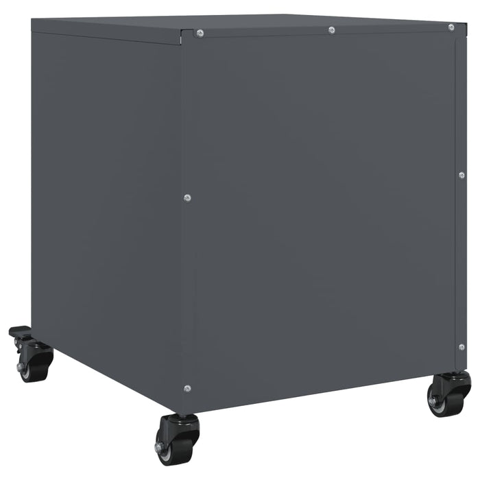 Comodino Antracite 36x39x43,5 cm in Acciaio 846708