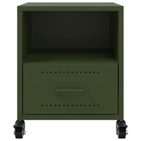 Comodini 2 pz Verde Oliva 36x39x43,5 cm in Acciaio 846713