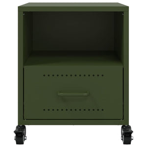Comodini 2 pz Verde Oliva 36x39x43,5 cm in Acciaio 846713