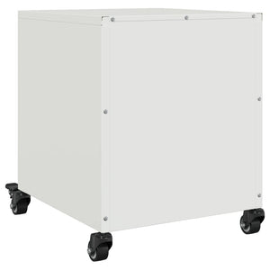 Comodino-Tavolino da notte Bianco 36x39x43,5 cm in Acciaio 672507