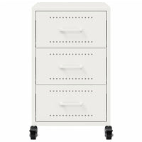 vidaXL Comodino Bianco 36x39x59 cm in Acciaio