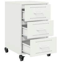 vidaXL Comodino Bianco 36x39x59 cm in Acciaio