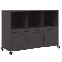 Credenza Nera 100,5x39x72 cm in Acciaio 846734