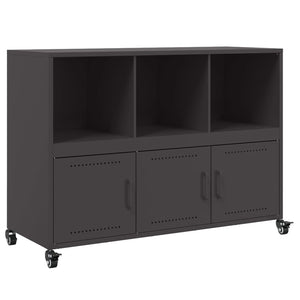 Credenza Nera 100,5x39x72 cm in Acciaio 846734