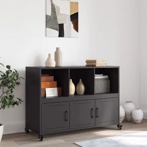 Credenza Nera 100,5x39x72 cm in Acciaio 846734