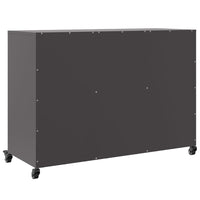 Credenza Nera 100,5x39x72 cm in Acciaio 846734