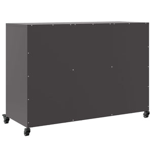 Credenza Nera 100,5x39x72 cm in Acciaio 846734