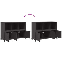 Credenza Nera 100,5x39x72 cm in Acciaio 846734