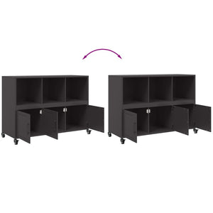 Credenza Nera 100,5x39x72 cm in Acciaio 846734