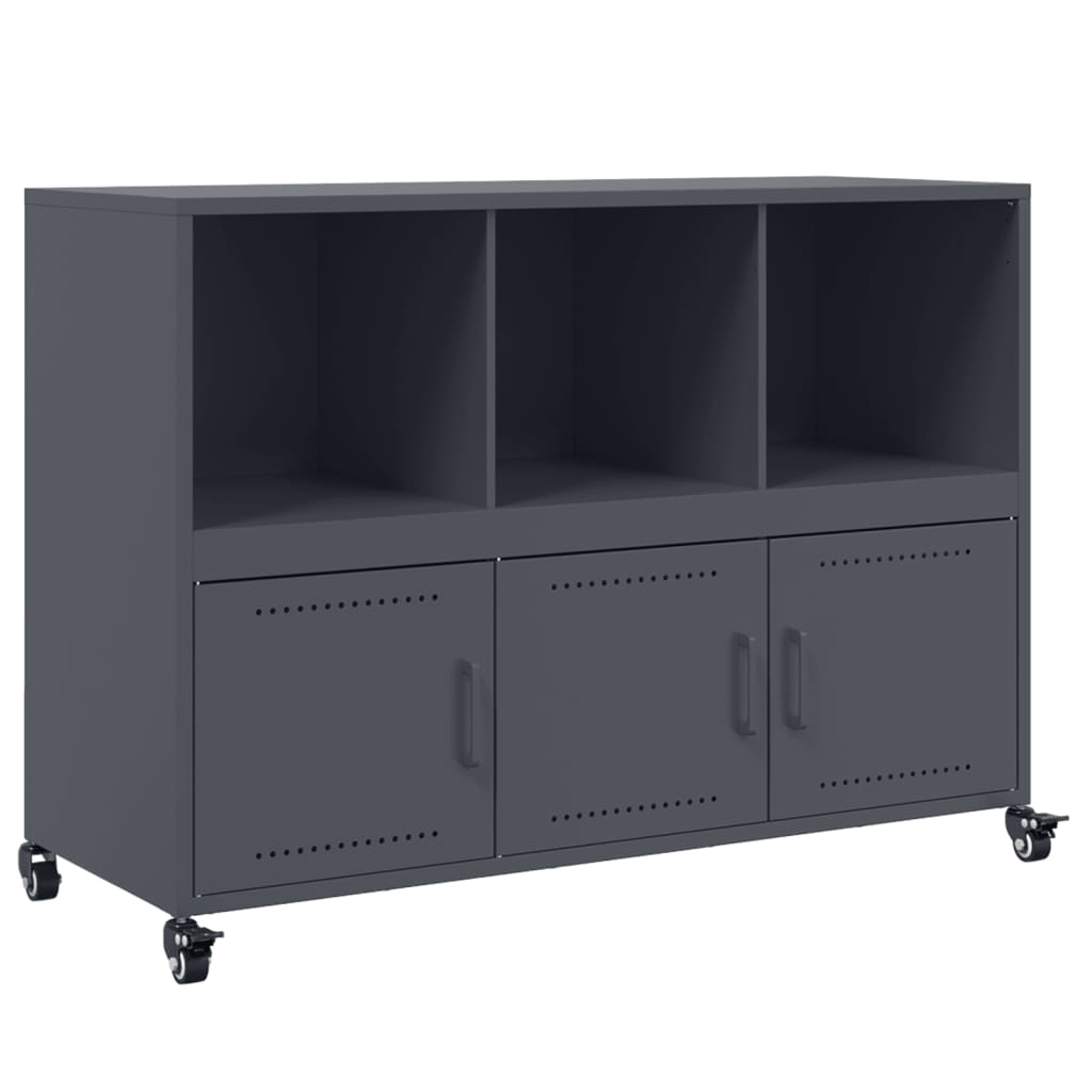Credenza-Buffet-Armadio da cucina Antracite 100,5x39x72 cm in Acciaio