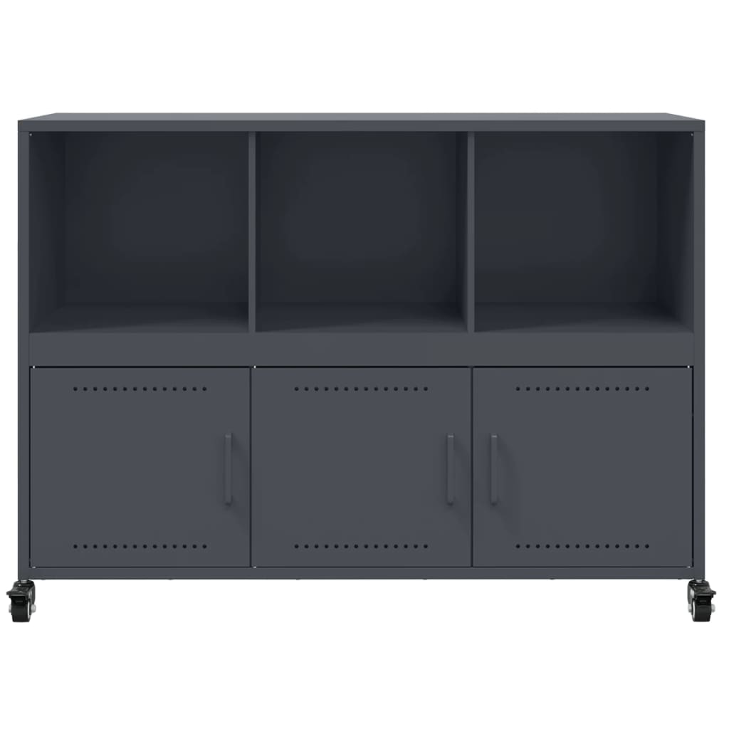 Credenza-Buffet-Armadio da cucina Antracite 100,5x39x72 cm in Acciaio