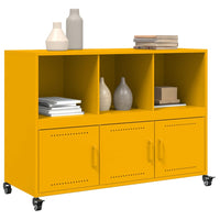 Credenza Giallo Senape 100,5x39x72 cm in Acciaio 846737