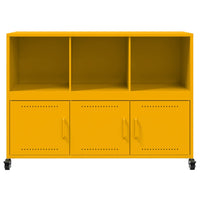 Credenza Giallo Senape 100,5x39x72 cm in Acciaio 846737