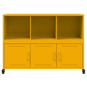 Credenza Giallo Senape 100,5x39x72 cm in Acciaio 846737