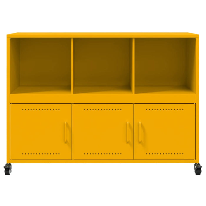 Credenza Giallo Senape 100,5x39x72 cm in Acciaio 846737