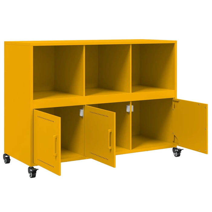 Credenza Giallo Senape 100,5x39x72 cm in Acciaio 846737