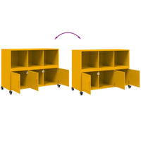 Credenza Giallo Senape 100,5x39x72 cm in Acciaio 846737