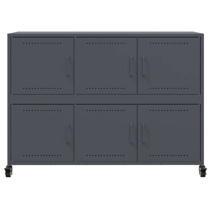 Credenza Antracite 100,5x39x72 cm in Acciaio Laminato a Freddo 846742