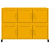 Credenza Giallo Senape 100,5x39x72 cm Acciaio Laminato a Freddo 846743