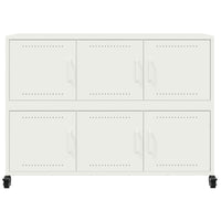 vidaXL Credenza Bianca 100,5x39x72 cm in Acciaio Laminato a Freddo