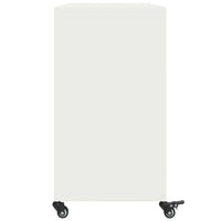 vidaXL Credenza Bianca 100,5x39x72 cm in Acciaio Laminato a Freddo