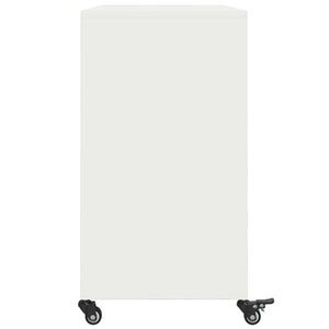 Credenza-Buffet-Armadio da cucina Bianca 100,5x39x72 cm in Acciaio Laminato a Freddo