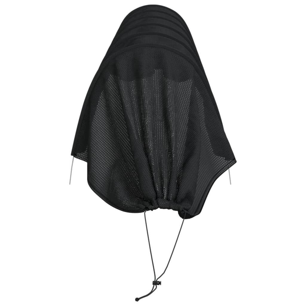 Tunnel a Rete Nero 300x50x48,5 cm in Acciaio e Polietilene