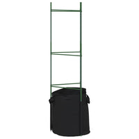 vidaXL Sostegno Pomodori con Sacchetto Piante 2pz 116 cm Acciaio e PP