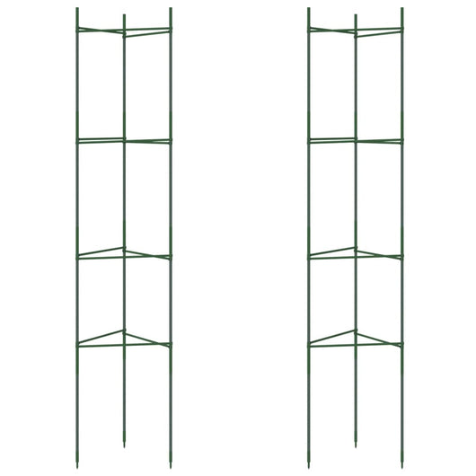 vidaXL Sostegno per Pomodori 2pz 154 cm in Acciaio e PP