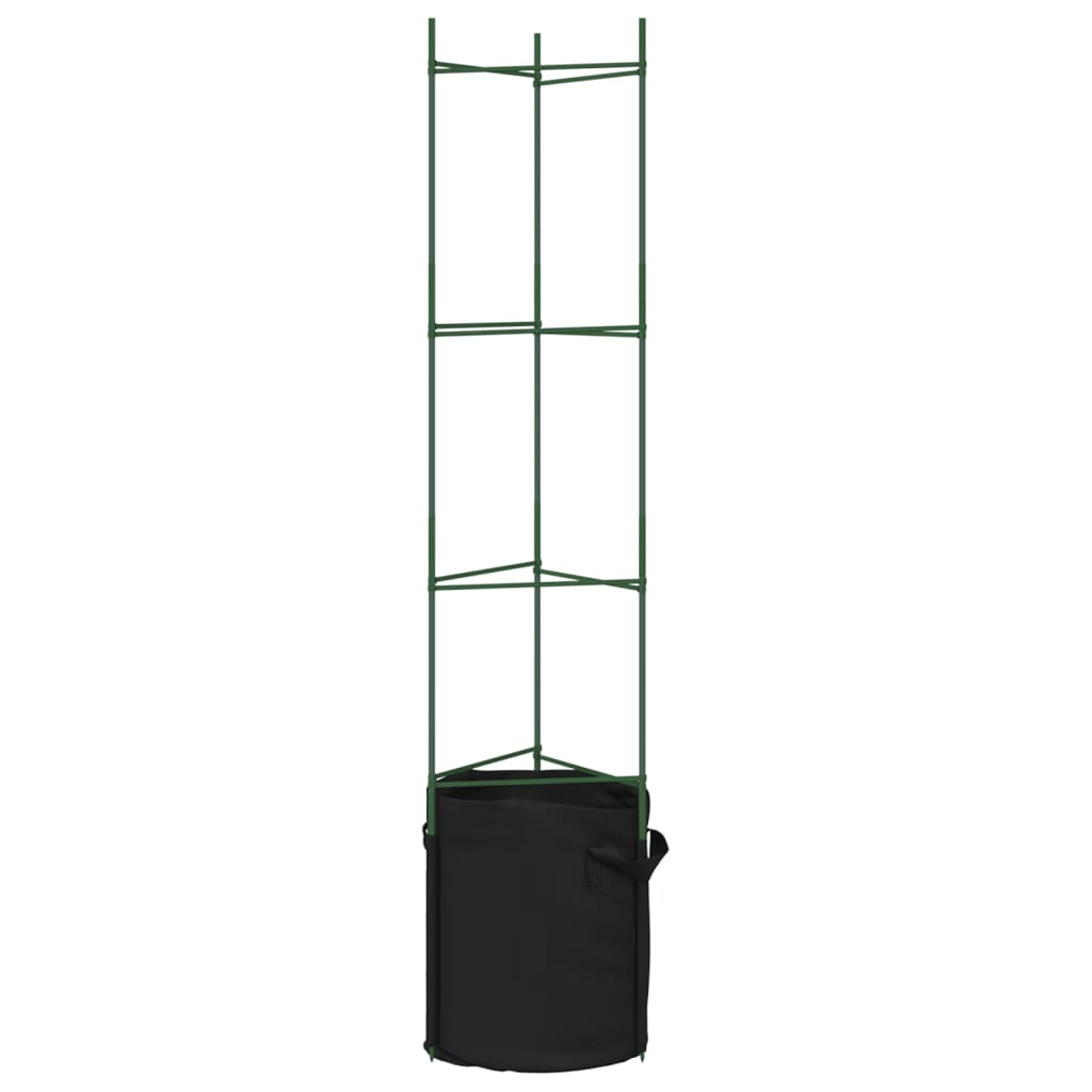 Sostegno Pomodori con Sacchetto Piante 2pz 154 cm Acciaio e PP 4009286