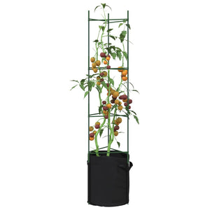 Sostegno Pomodori con Sacchetto Piante 2pz 154 cm Acciaio e PP 4009286