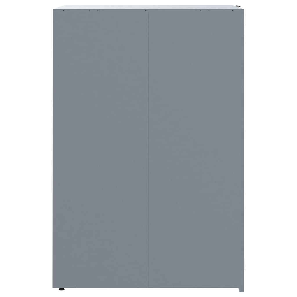 vidaXL Copribidone con Ruote Bidone Singolo Grigio 69x79x117cm Acciaio
