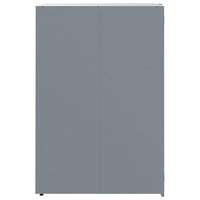 vidaXL Copribidone con Ruote Bidone Singolo Grigio 69x79x117cm Acciaio