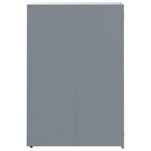 vidaXL Copribidone con Ruote Bidone Singolo Grigio 69x79x117cm Acciaio