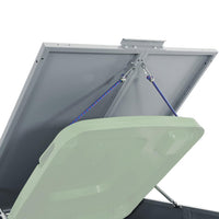 vidaXL Copribidone con Ruote Bidone Singolo Grigio 69x79x117cm Acciaio