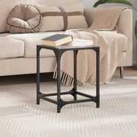 vidaXL Tavolino Salotto con Piano Vetro Trasparente 30x30x40cm Acciaio