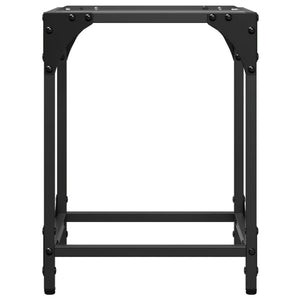 Tavolino Salotto con Piano Vetro Trasparente 30x30x40cm Acciaio 845950