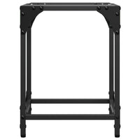 vidaXL Tavolino Salotto con Piano Vetro Trasparente 30x30x40cm Acciaio