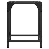 Tavolini con Piano in Vetro Trasparente 2 pz 30x30x40cm Acciaio 845951