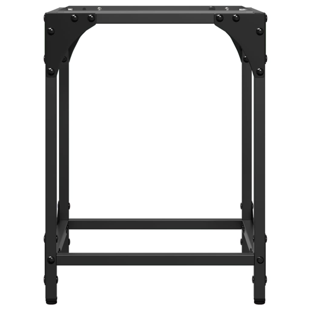 Tavolini con Piano in Vetro Trasparente 2 pz 30x30x40cm Acciaio 845951