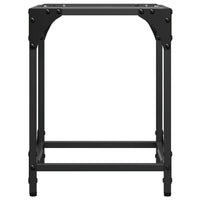 Tavolini con Piano in Vetro Trasparente 2 pz 30x30x40cm Acciaio 845951